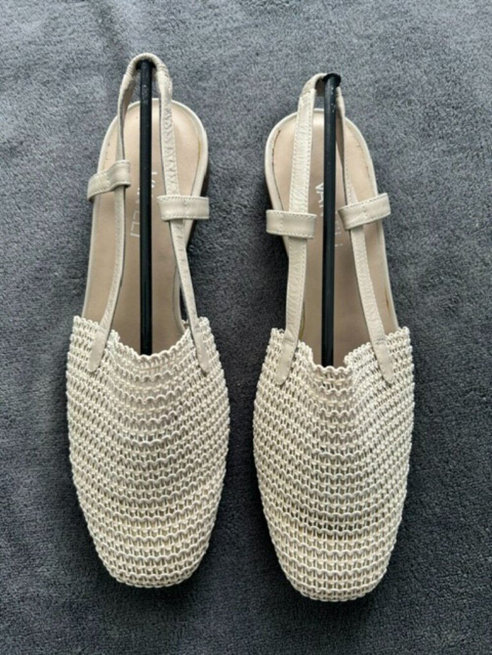 Women's Vaneli Janet Beige Fabric Slingback Shoes, Size 7-1/2W